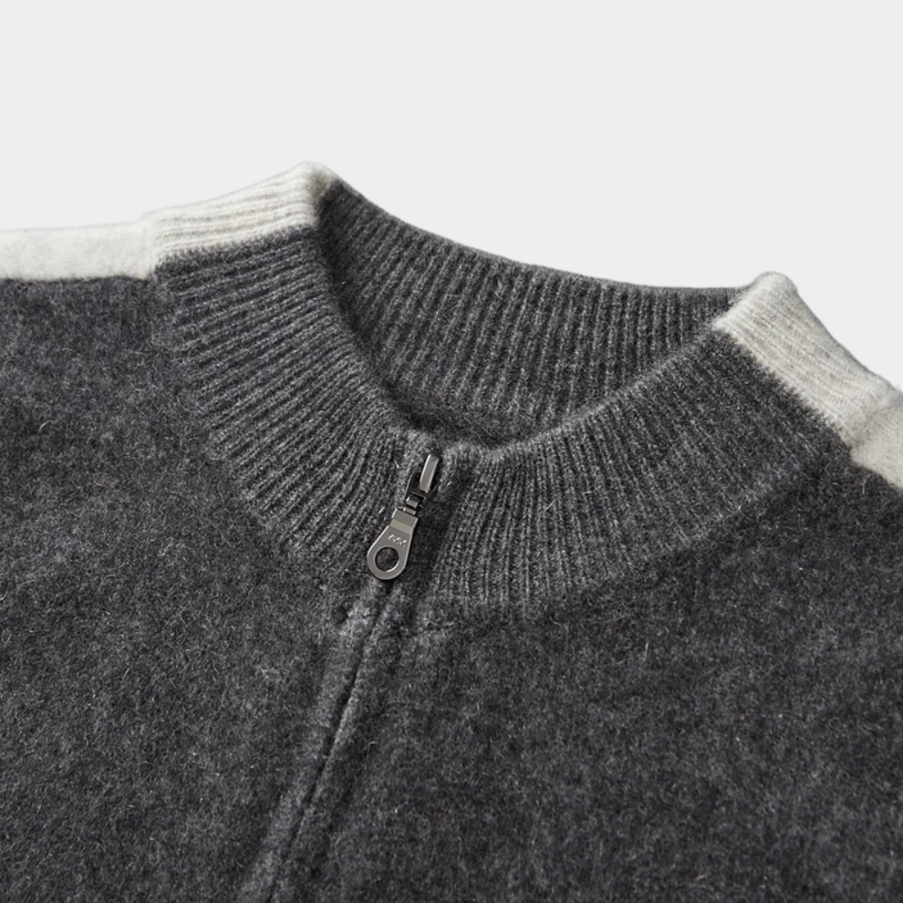 Pure Merino Wool Zip Sweater