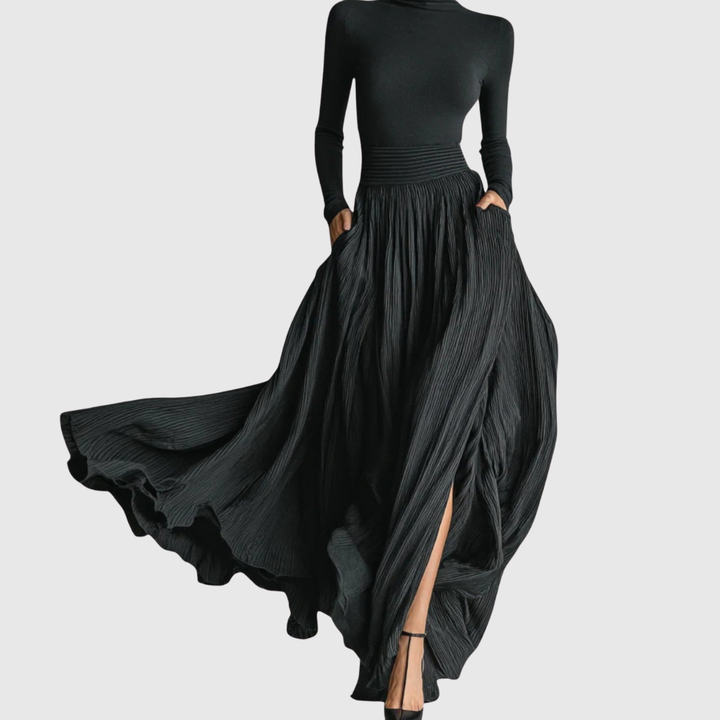 Cerynn | Maxi Skirt with High Waist and Blouse