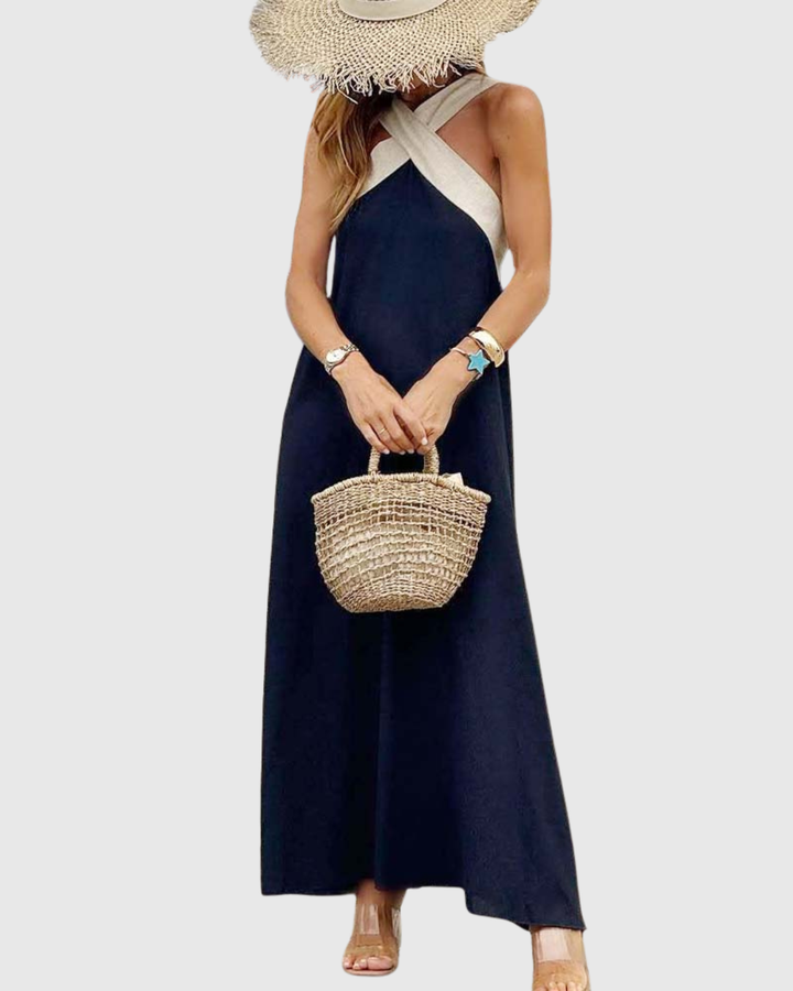 Orella | Dress with Crossed Neckline
