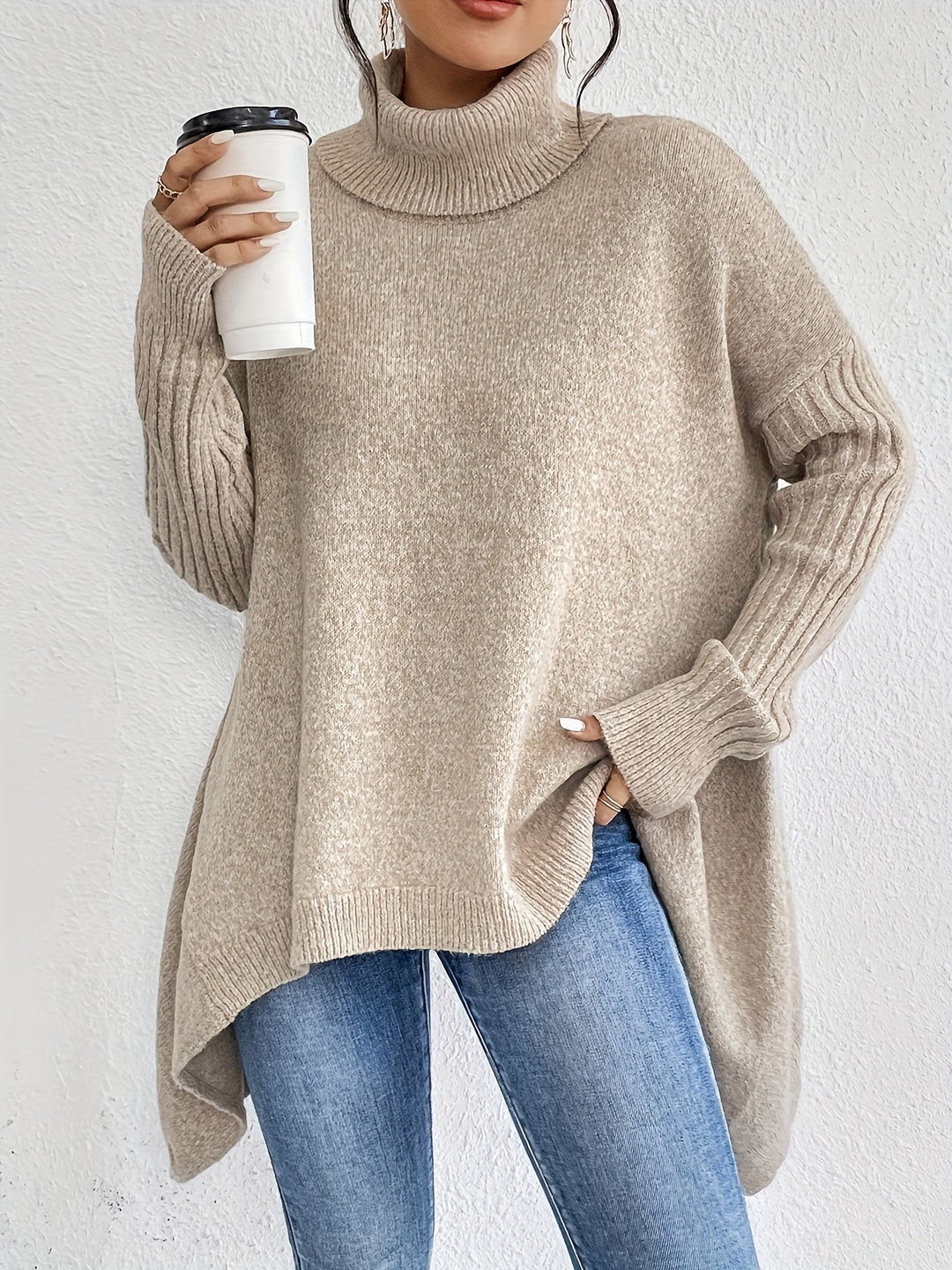 ODETTE™|Turtleneck Sweater Over