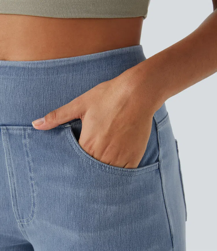 Linda I Very stretchy wide-leg jeans with a high waist