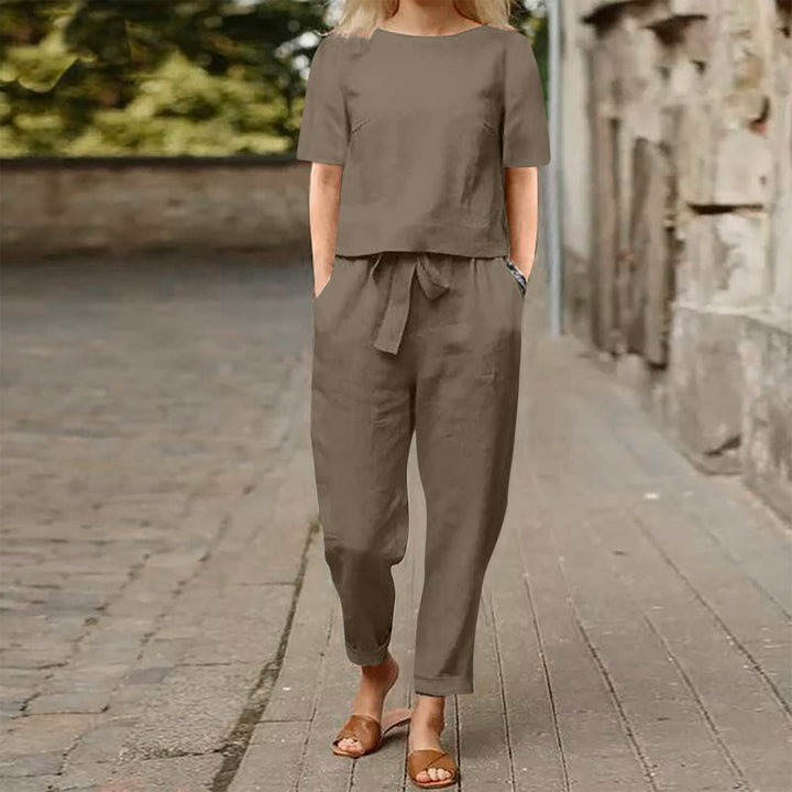 Set Siv | Pantaloni Monocromatici e Confortevoli + Top Coordinato