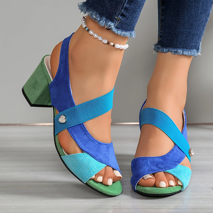 Elara | Cross Strap Comfort Heels