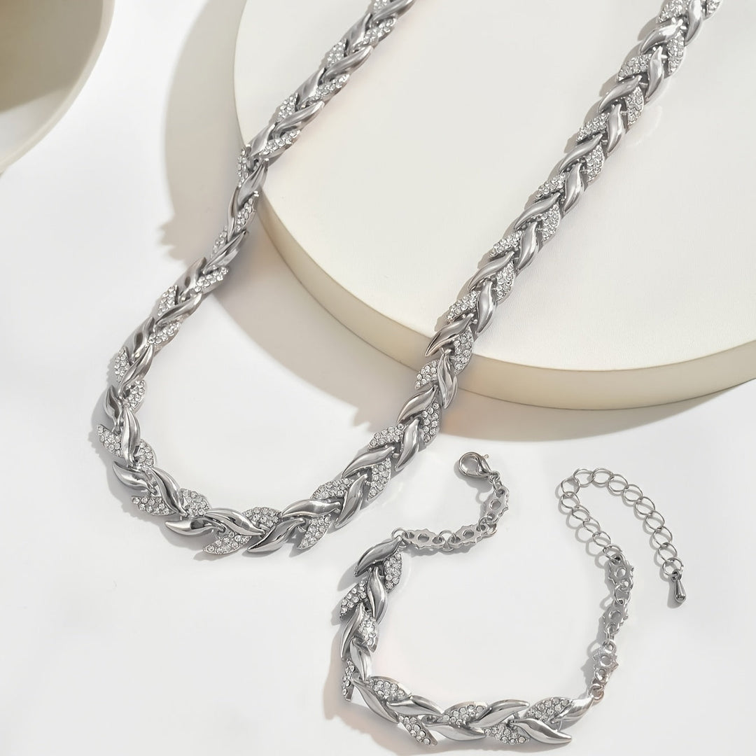 Elegant set of glass fish tails with crystals