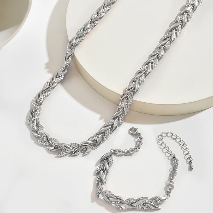 Elegant set of glass fish tails with crystals