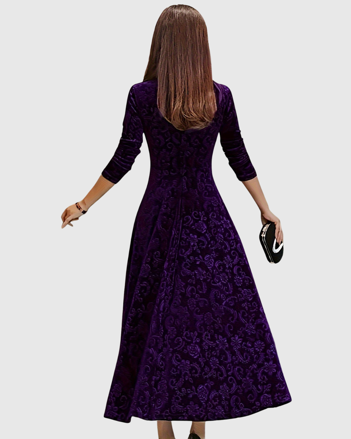 Vespera | Elegant Floral Midi Dress