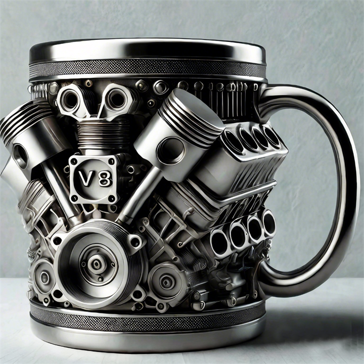 V Engine Steel Mug