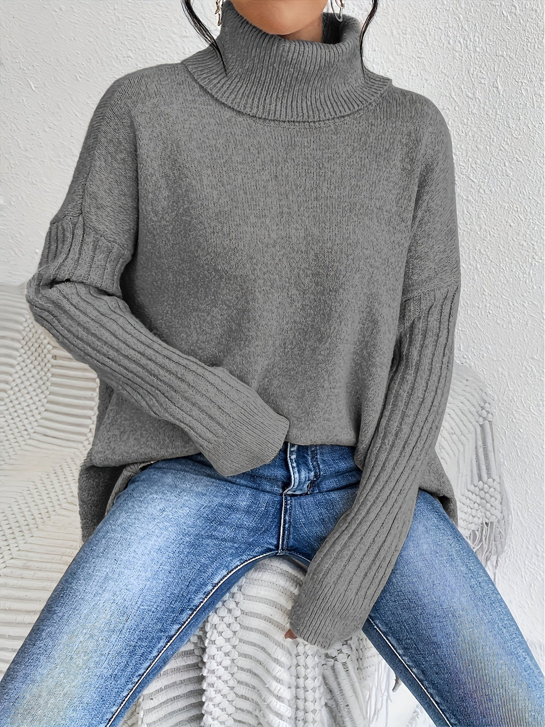 ODETTE™|Turtleneck Sweater Over