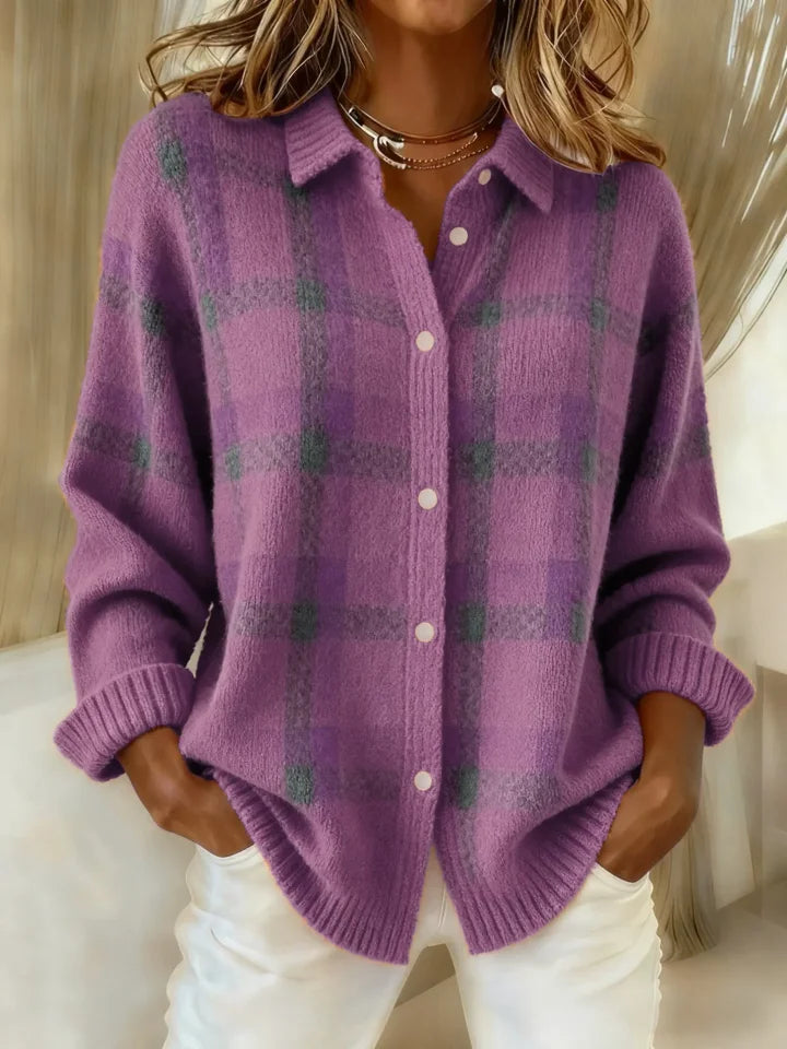 Victoria | Retro Sweater Made of Handcrafted Wool with Contrast Casual