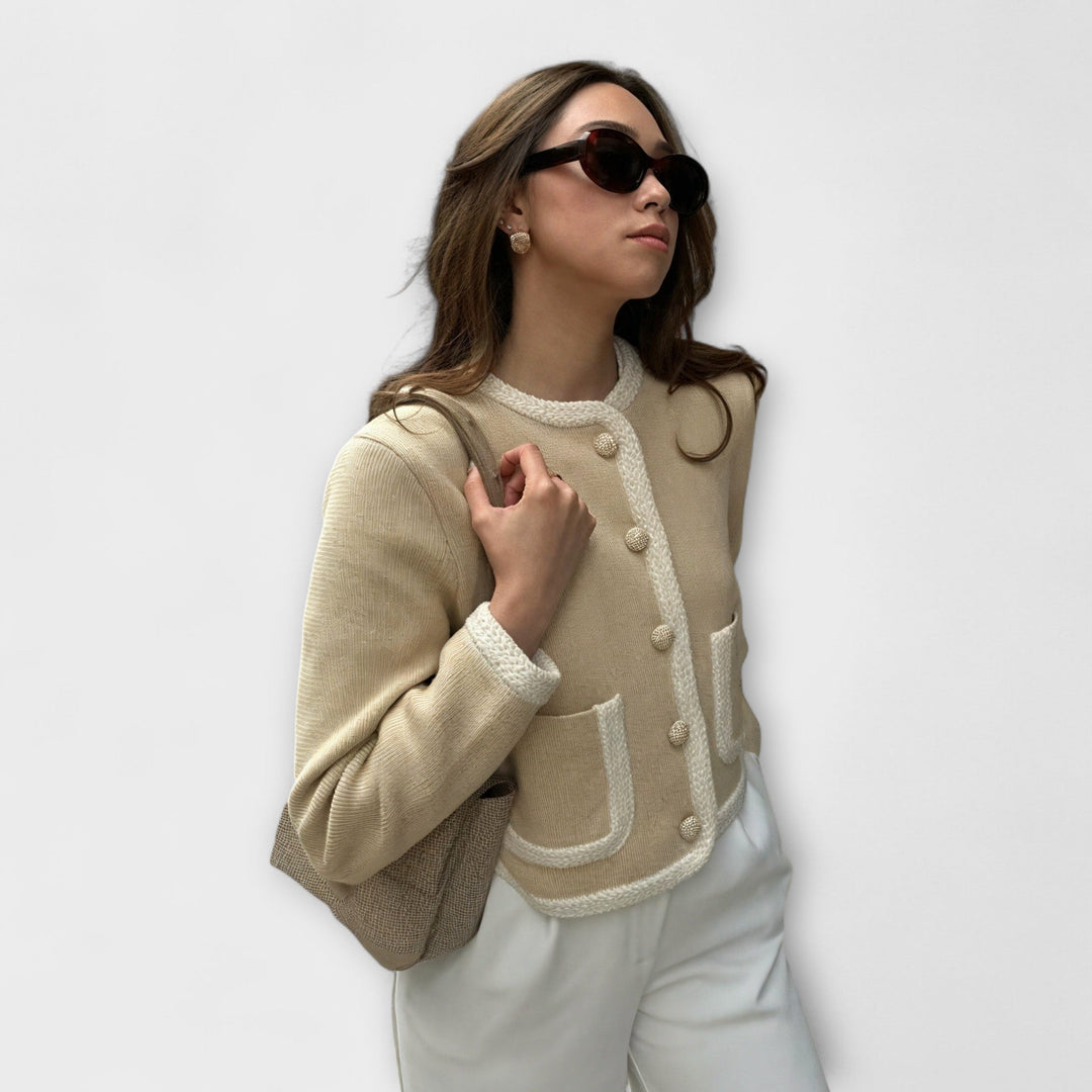 Classic sweater with decorative pockets