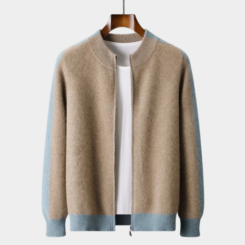 Pure Merino Wool Zip Sweater