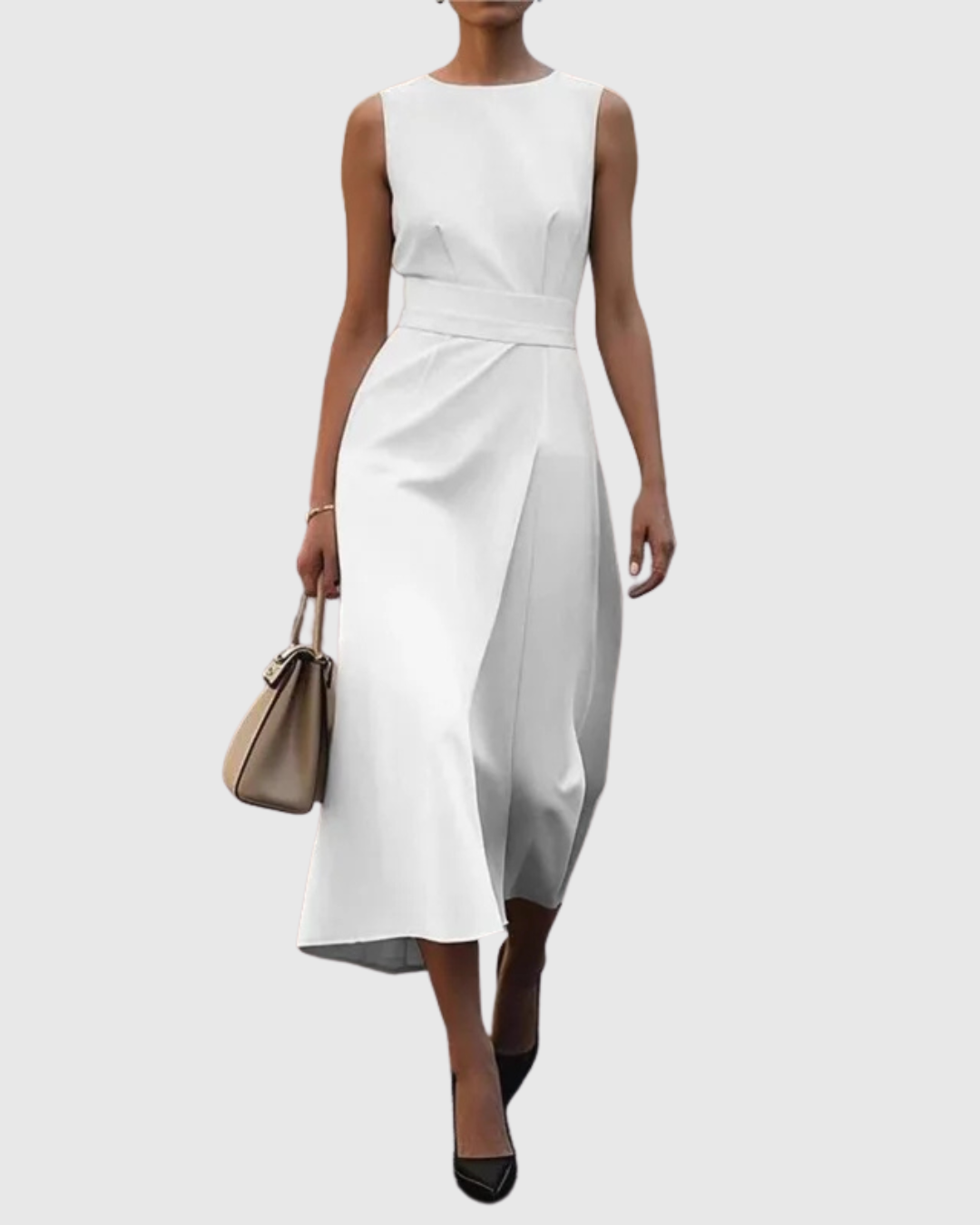 Clarimond | Elegant Dress with Round Neckline