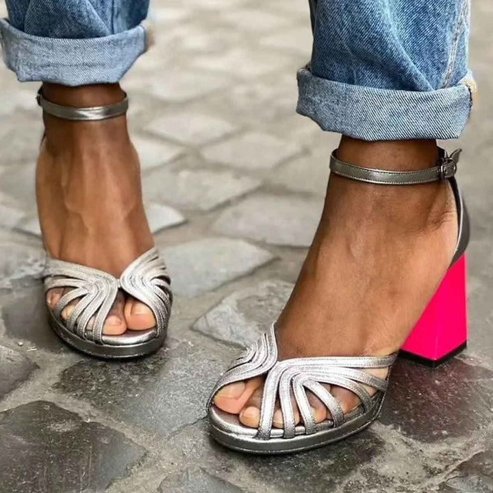 Marcella | Shiny Heeled Sandals