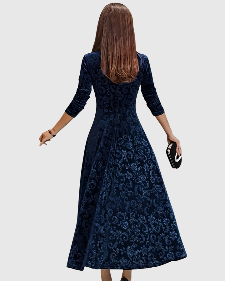 Vespera | Elegant Floral Midi Dress