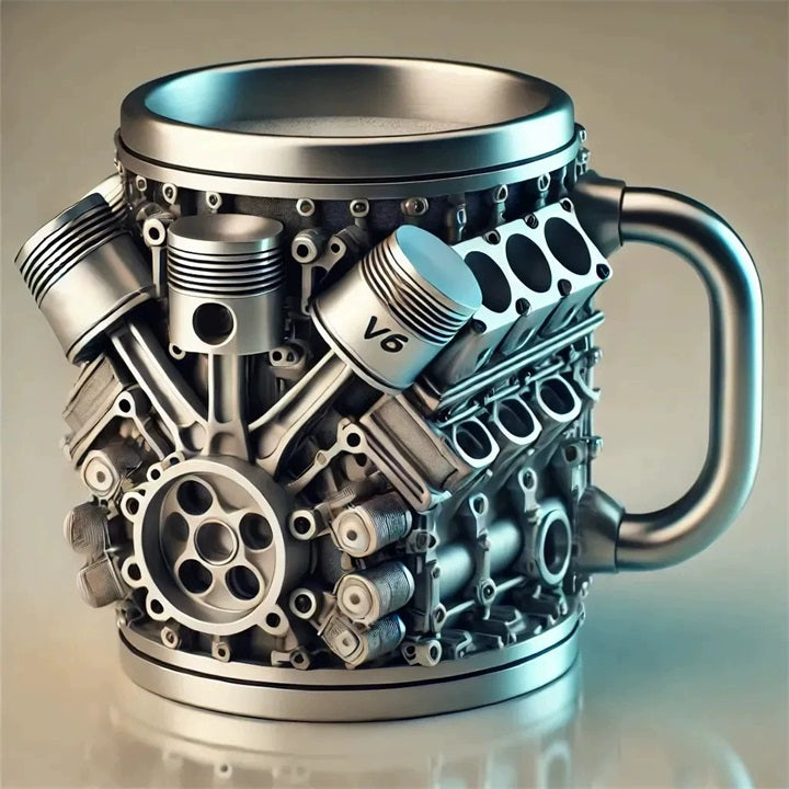 V Engine Steel Mug