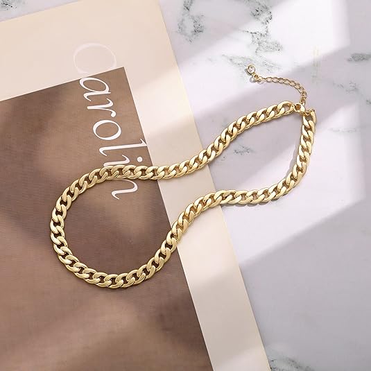 Naszyjnik Chunky Cuban Link | Złoty