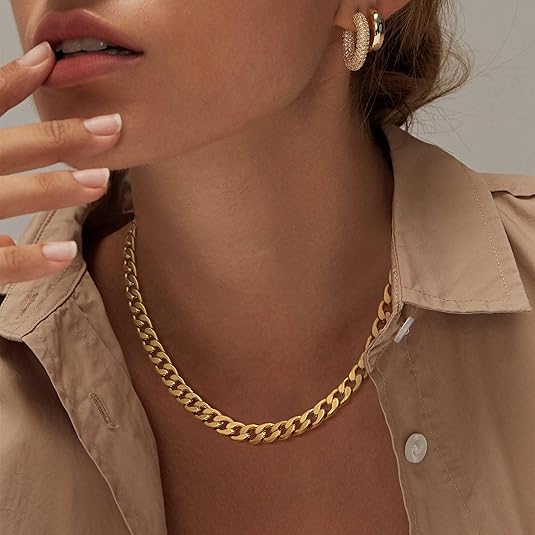 Naszyjnik Chunky Cuban Link | Złoty