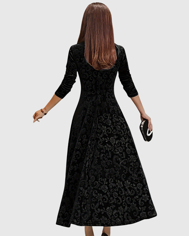 Vespera | Elegant Floral Midi Dress