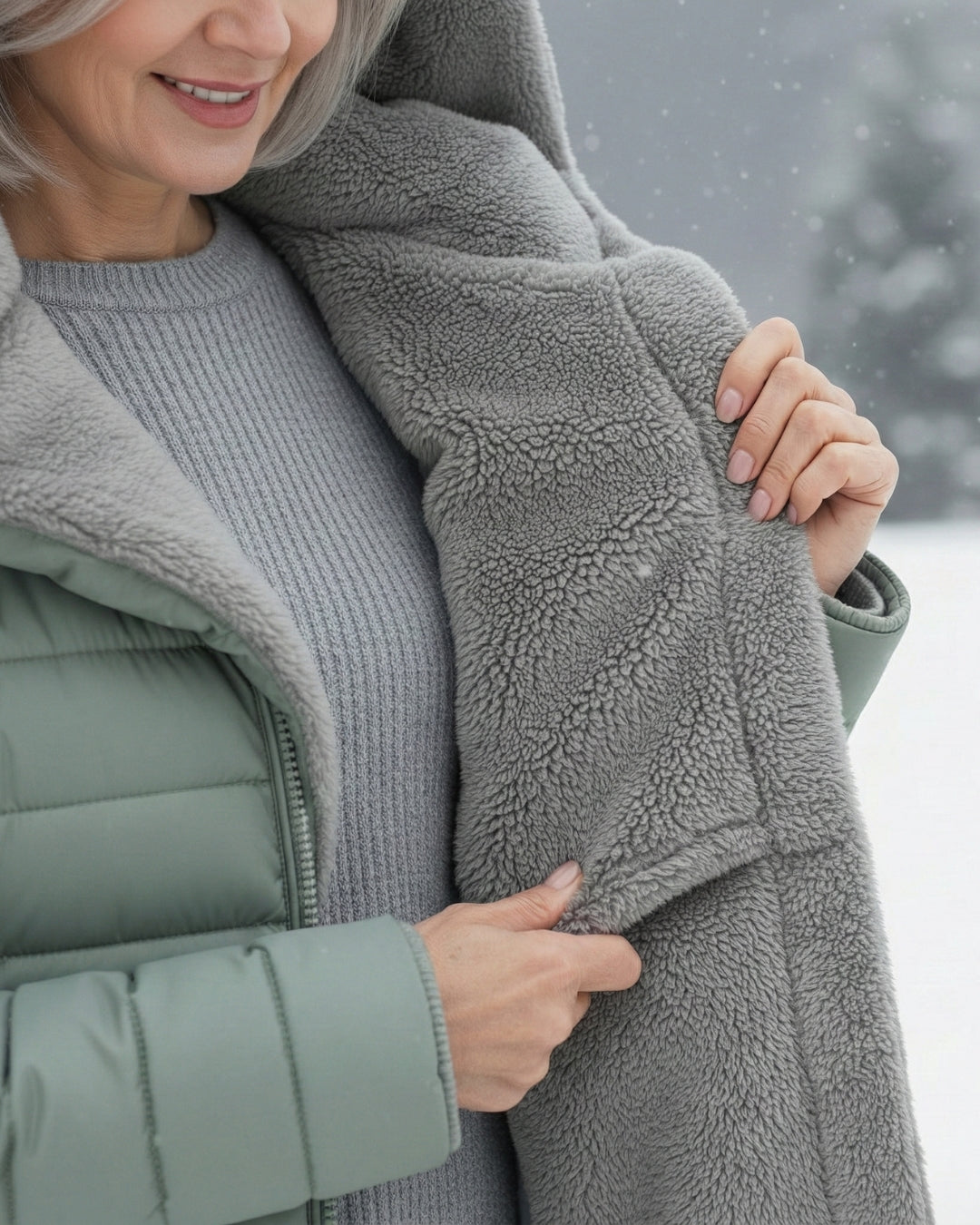 Claire | Puffer Coat Double-Layered in Fleece
