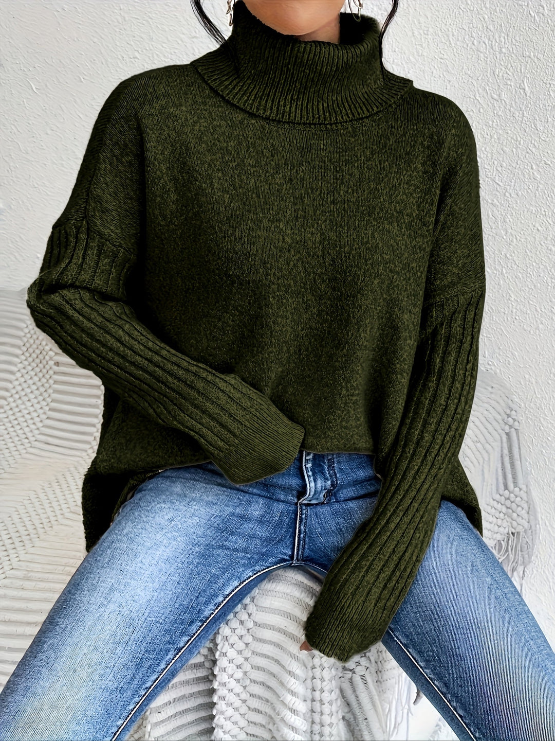 ODETTE™|Turtleneck Sweater Over