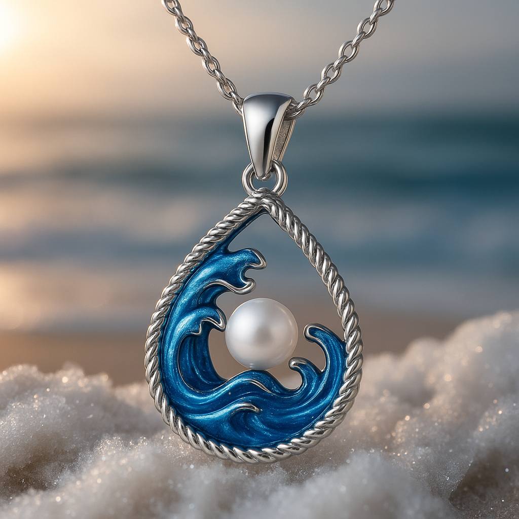 Sarda | Pearl & Wave Necklace