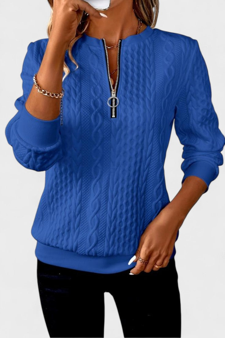 Nela™ | Kobiecy sweter z zamkiem