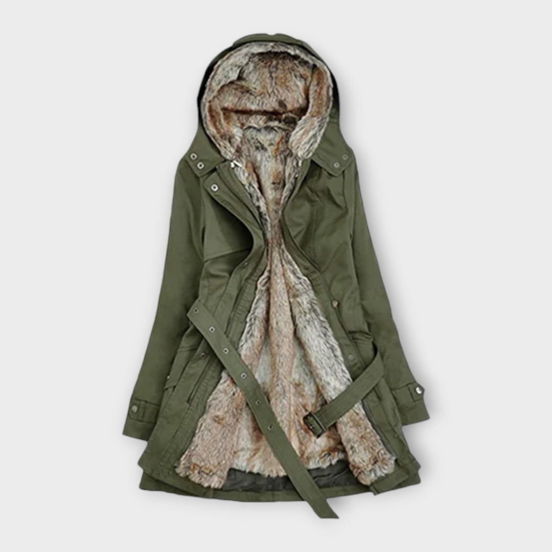 Mikash - Woolen coat with floral pattern