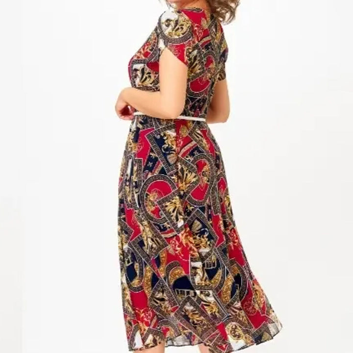 Nina I A-Line Chiffon Dress in Vintage Style