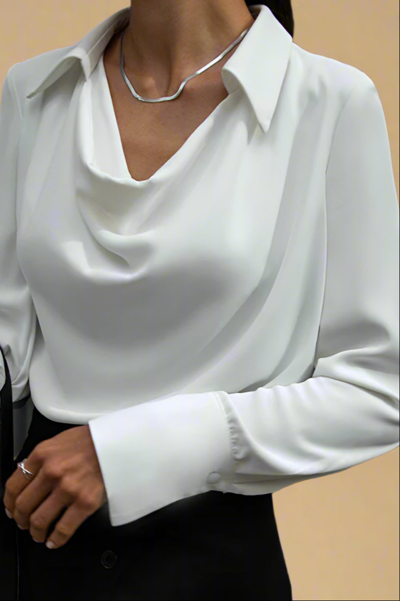 Ida Satin Blouse | Timeless Silhouette with Modern Finish