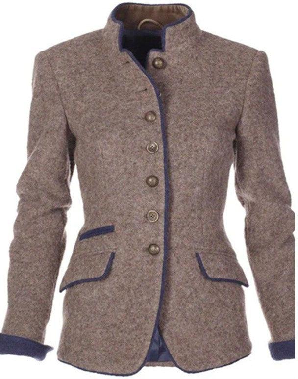 VALERY™|HIGH COLLAR CARDIGAN