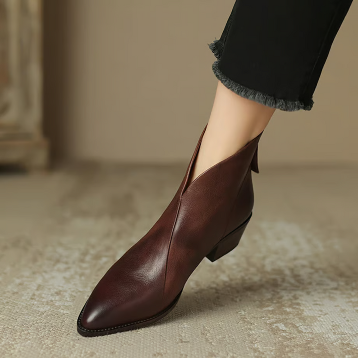 Jitka™ | Stylowe skórzane buty na niskim obcasie