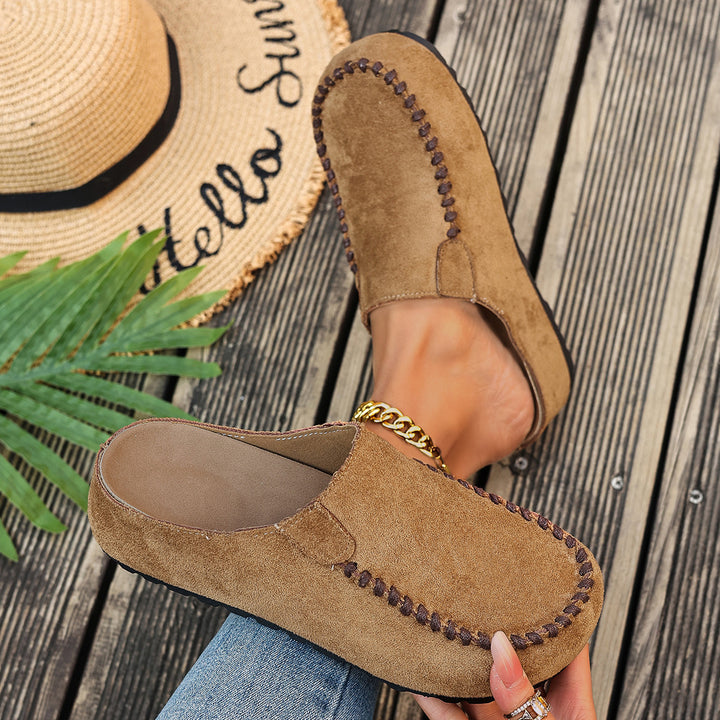 Catherine I Women's Vintage Style Orthopedic Leather Slippers