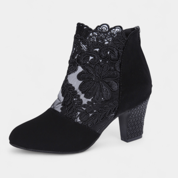 Charlotte™ | Elegant Stiletto Heels with Floral Motif