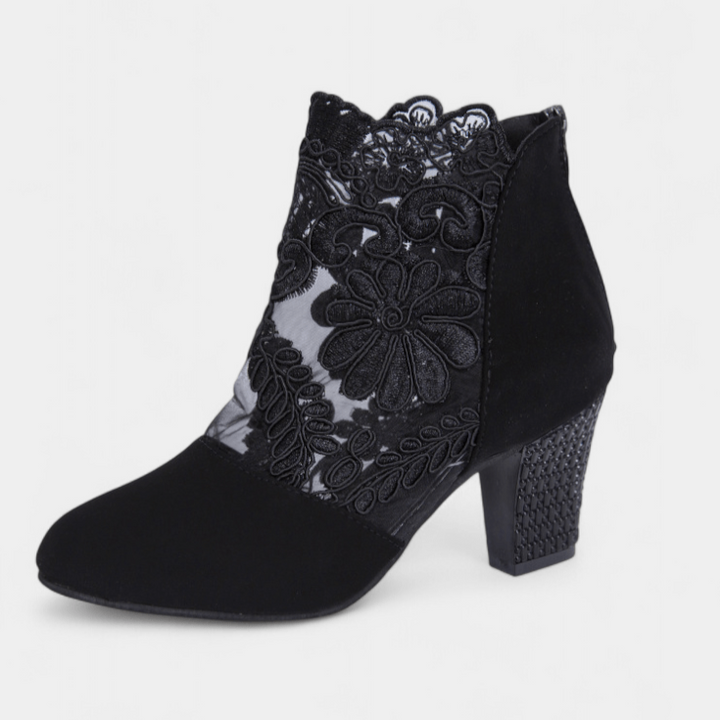 Charlotte™ | Elegant Stiletto Heels with Floral Motif