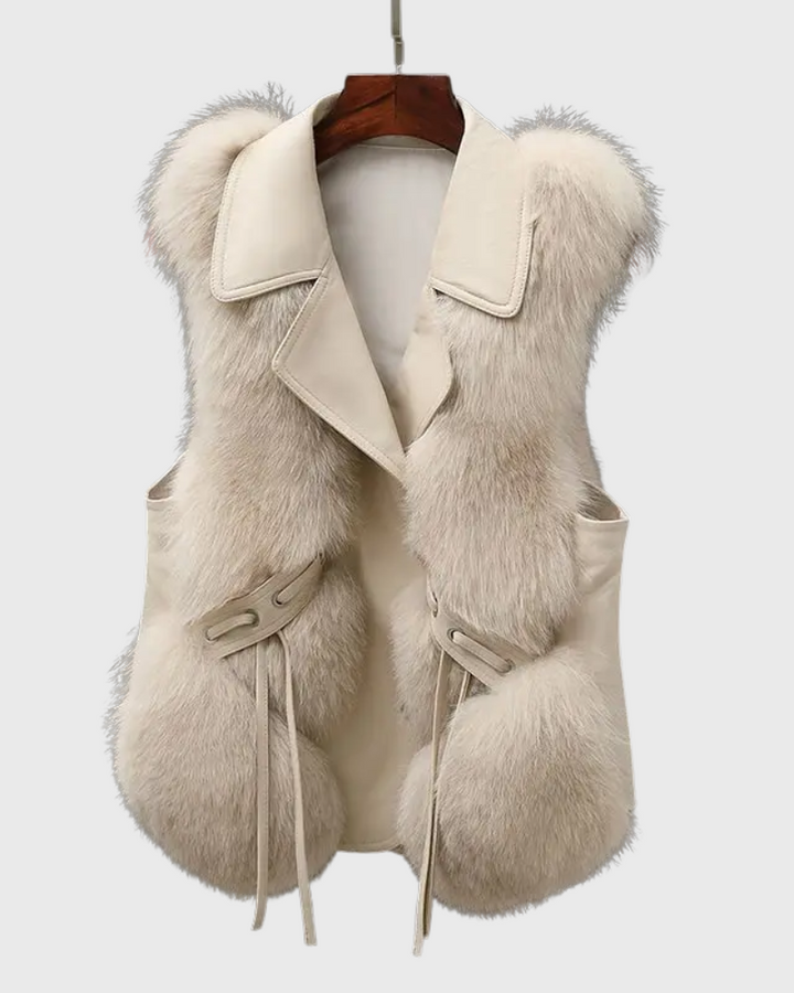 Alina™ I Leather Vest – Elegant and Classic