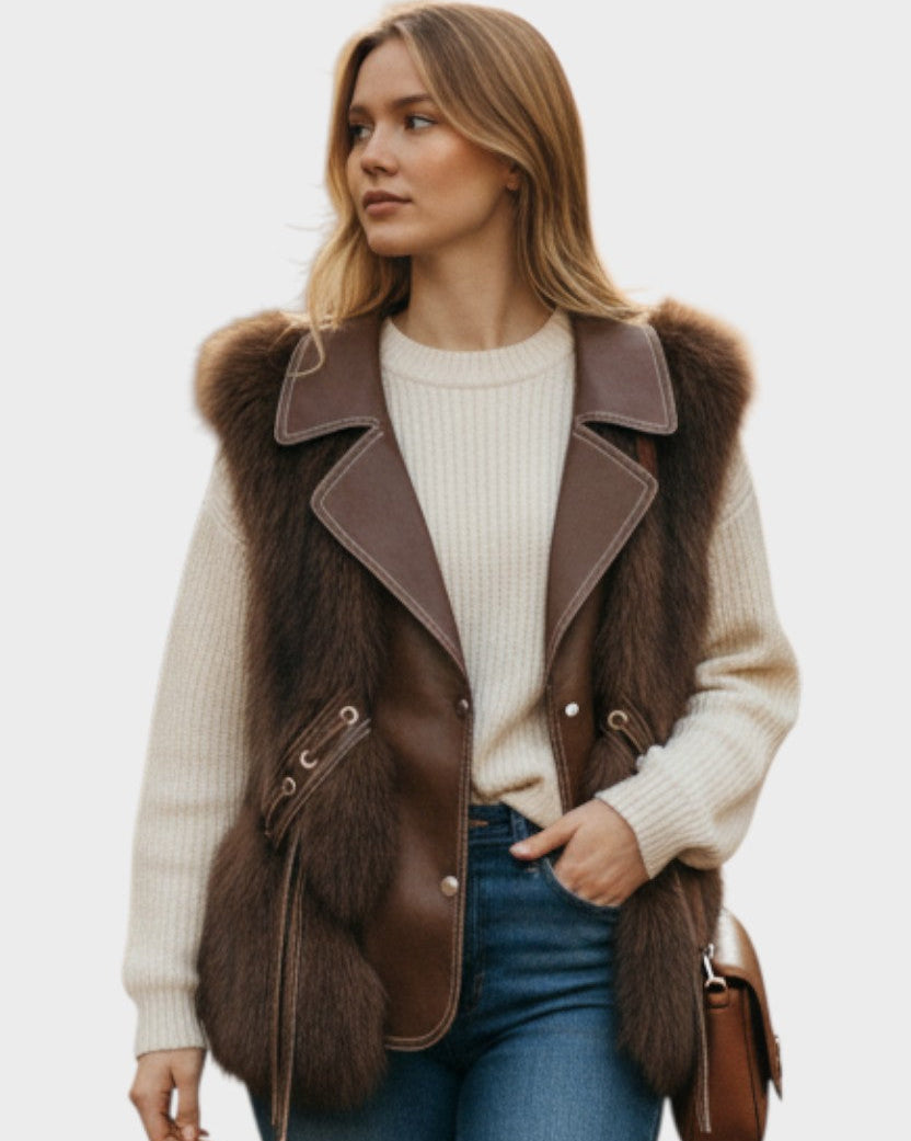Alina™ leather vest – Stylish and timeless
