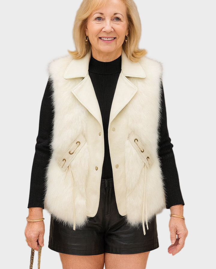 Alina™ leather vest – Stylish and timeless