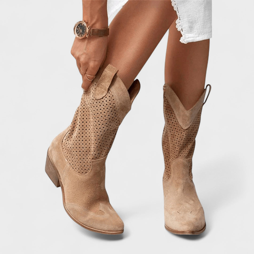 Anna™ | Elegant Western Ankle Boots
