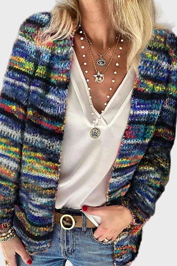 Colorful knitted sweater