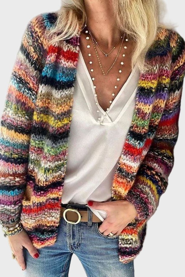 Colorful knitted sweater