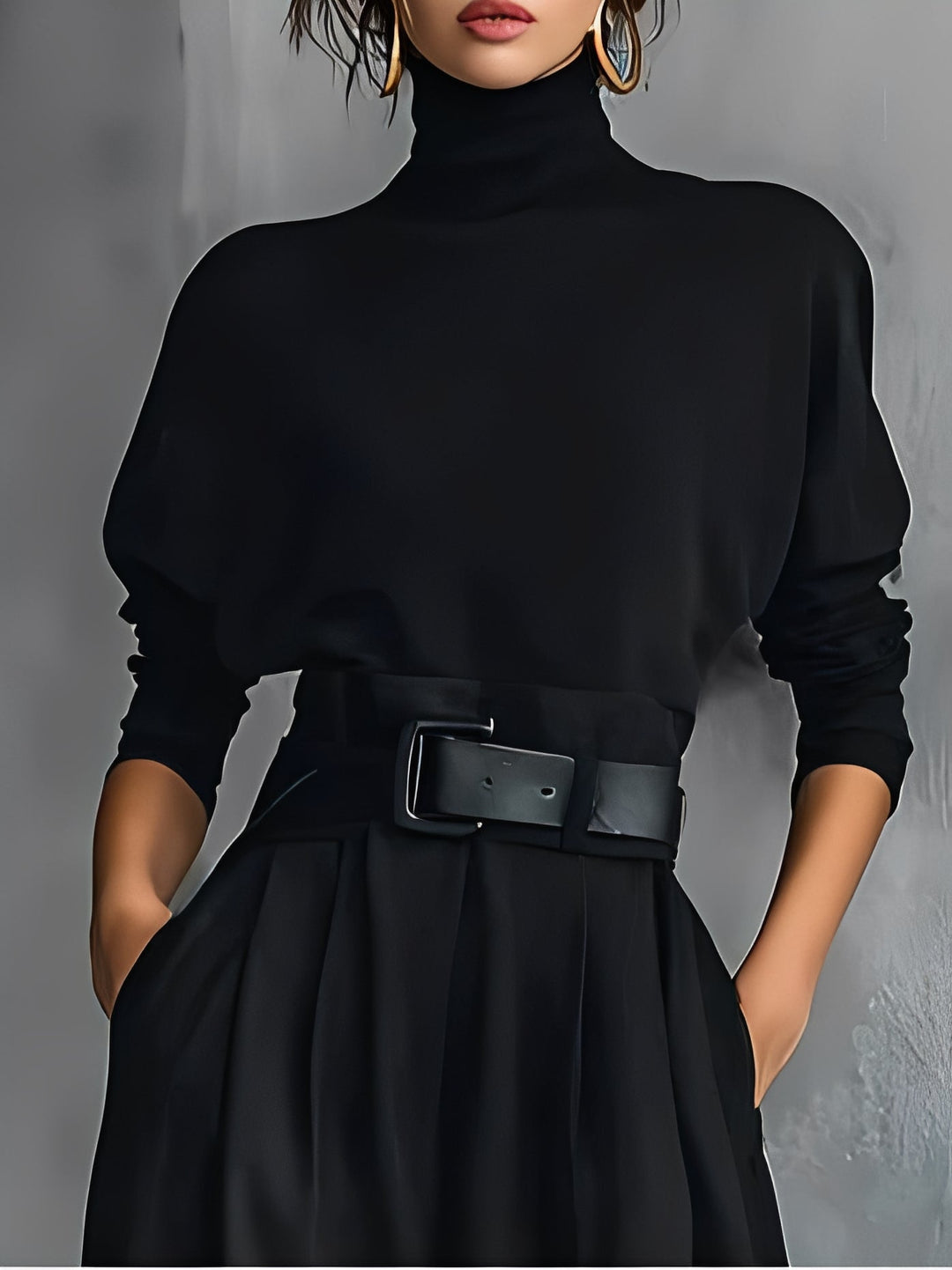 Maria – set with a turtleneck and straight pants