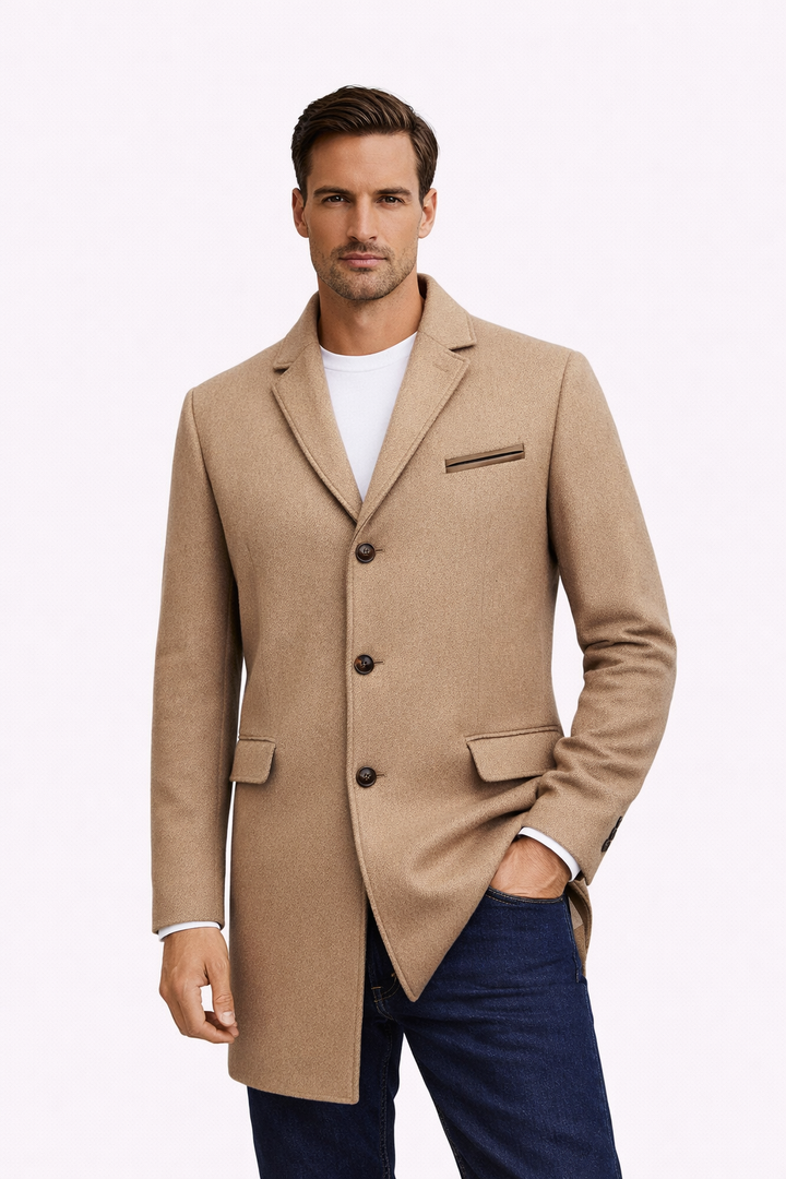 Aiden | Simple Wool Mid Coat
