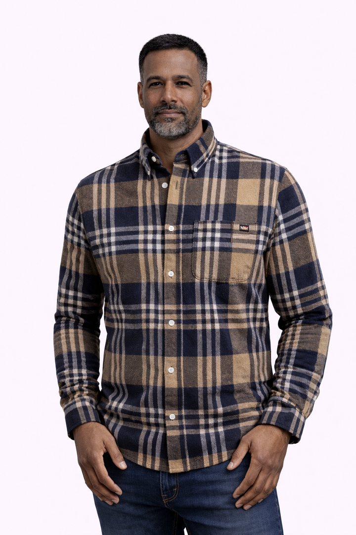 Dave | Kasner Long Sleeve Plaid Cotton Shirt