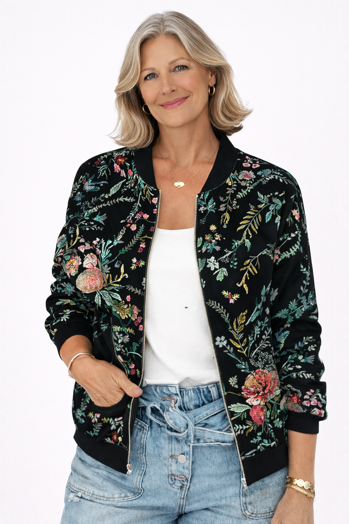 Linde - Padded jacket with print