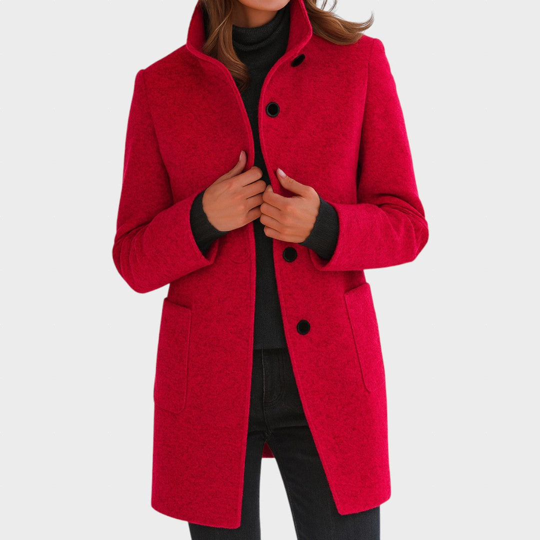 ZUZANA - Women's coat with a high collar