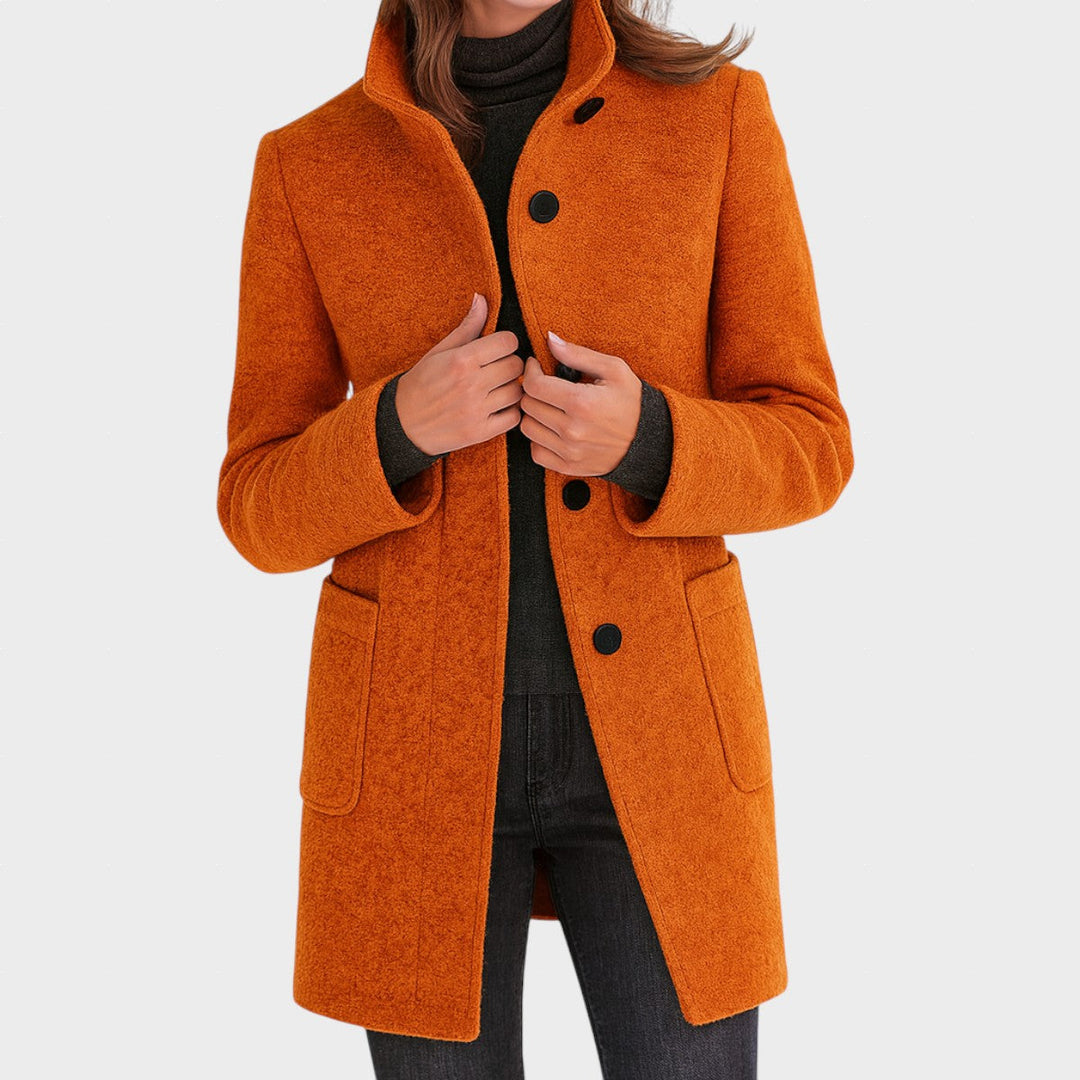 ZUZANA - Women's coat with a high collar