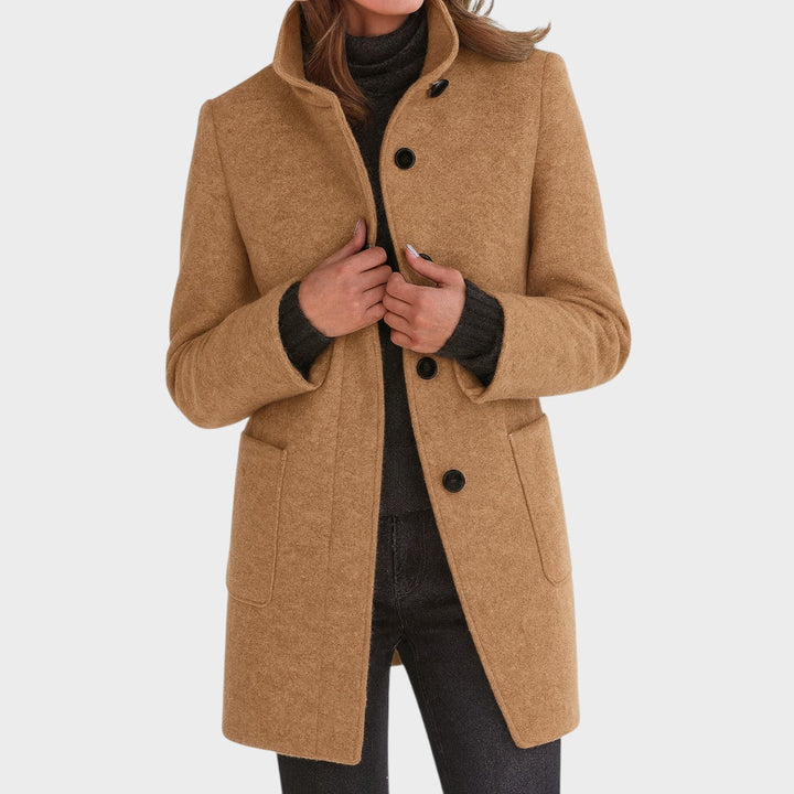 ZUZANA - Women's coat with a high collar