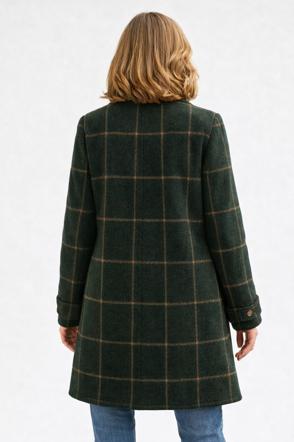 Amber I Check Wool Coat