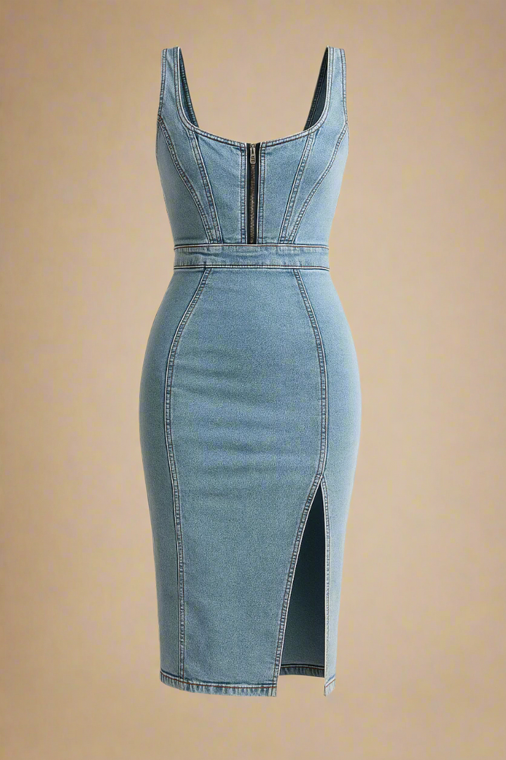 INES DRESS | SLIM FIT DENIM WITH MODERN EXPRESSION