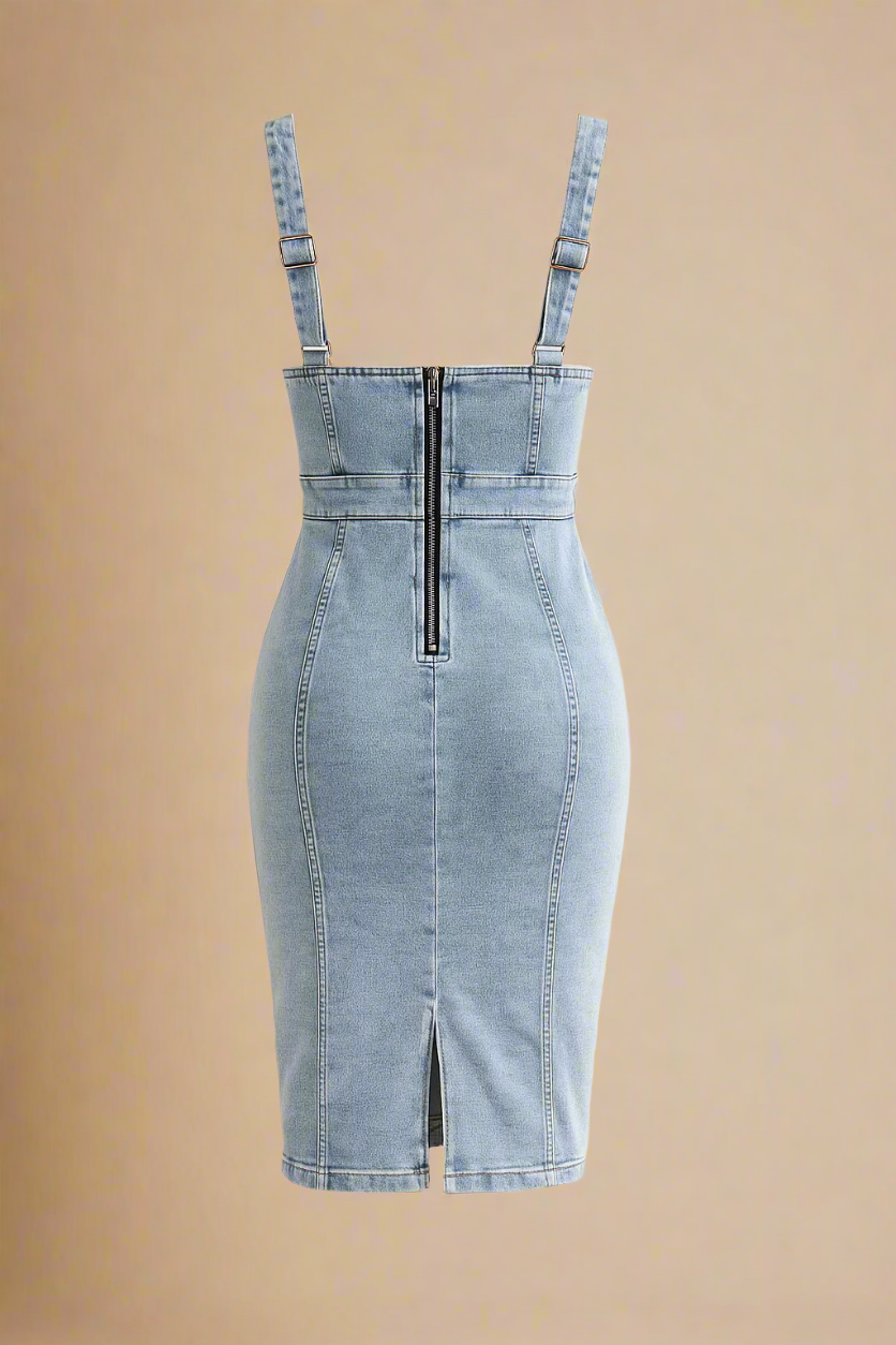 INES DRESS | SLIM FIT DENIM WITH MODERN EXPRESSION